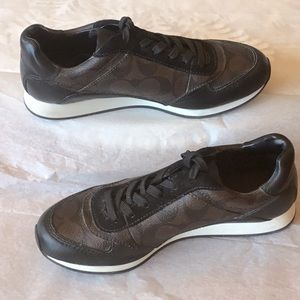 Coach Black and Tan sneakers Women’s size 6.5 US
